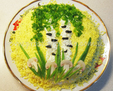 Березовая роща салат с фото